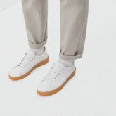 The ReLeather® Tennis Shoe | White / Gum Sole
