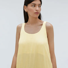 The Naia™ Ripple Tank Dress | Pastel Yellow