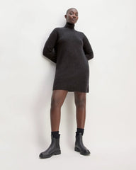 The Cozy Stretch Turtleneck Dress | Charcoal