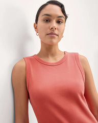 The Ribbed Mini Dress | Coral