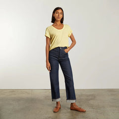 The Air Scoop-Neck Tee | Pastel Yellow