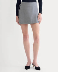 Wrap Mini Skort in Tailor Twill | Heather Graphite