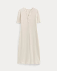 The Rib-Knit Henley Dress | Bone