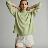 The Cashmere Oversized Turtleneck | Seafoam Green