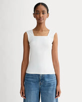 The Form Square-Neck Tank | White