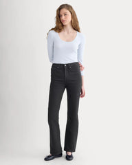Luxe Rib Deep U-Neck Top | Skywriting