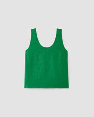 The Scoop Tank in Linen | Grass Green