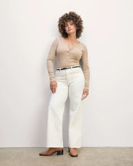 The Luxe Rib Henley | Heathered Tan