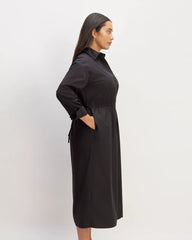 The Supima® Cotton Midi Shirt Dress | Black