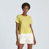The Box-Cut Tee in Essential Cotton | Acacia / Tan | No Pocket