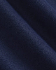 Wide-Leg Belted Pant in Stretch Linen | Navy | Regular