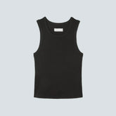 The Ribbed Cutout Tank | Black
