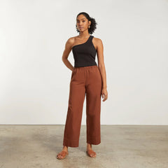 The Ribbed One-Shoulder Tank | Black