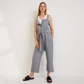 The Linen Jumpsuit | Canvas Tan / Navy