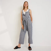 The Linen Jumpsuit | Canvas Tan / Navy