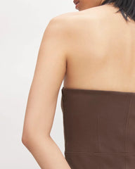 The Dream Strapless Dress | Earth Brown