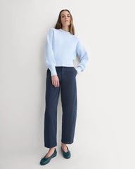 Twisted Seam Barrel Pant | Navy