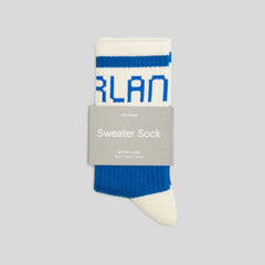 The Ribbed Sweater Sock | Lapis Blue / Canvas Tan