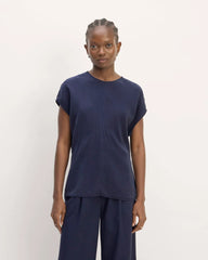 The Drape Top in Butterlite | Navy