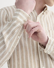 The Classic Shirt in Linen | Bone / Toasted Coconut