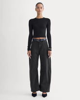 The Gardener Pull-On Jean | Washed Black