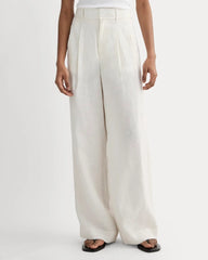 The Linen Way-High® Drape Pant | Natural Chambray