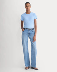 The Slim Crew in Essential Cotton | Open Air Blue