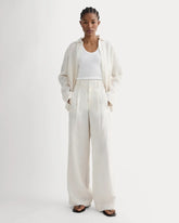 The Linen Way-High® Drape Pant | Natural Chambray