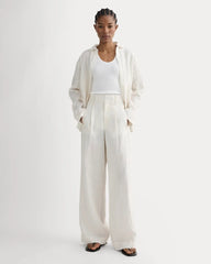 The Linen Way-High® Drape Pant | Natural Chambray