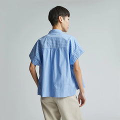 The Short-Sleeve Box Shirt | Mariner Blue / White