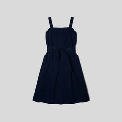 The Organic Cotton Herringbone Dress | Navy