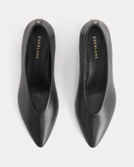 Made in Italy Almond-Toe Pump | Black Leather