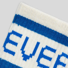 The Ribbed Sweater Sock | Lapis Blue / Canvas Tan