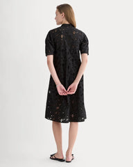 The Eyelet Midi Dress | Black