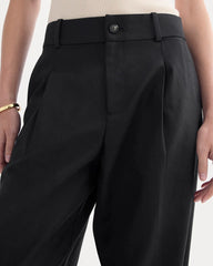Wide-Leg Trouser in Buttersmooth | Black | 30" Inseam