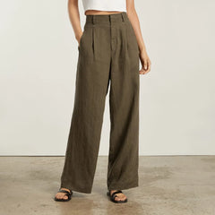 The Linen Way-High® Drape Pant | Beech