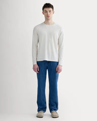The Essential Organic Long-Sleeve Tee | Heathered Oat