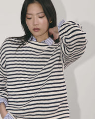 The Cocoon Crew in Everyday Cotton | Canvas / Navy