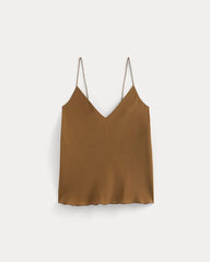 The Tie Back Cami in Washable Silk | Toffee