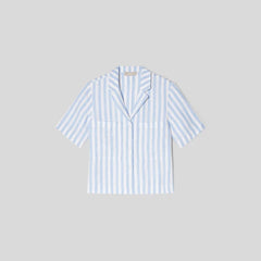 The Linen Workwear Shirt | Blue / White