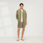 The Linen Easy Short | Seagrass / Kalamata