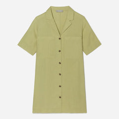 The Linen Workwear Dress | Leek