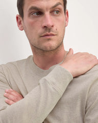 The Premium-Weight Relaxed Crew | Heathered Oatmeal