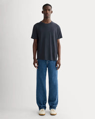 The Cotton Linen Tee | Navy