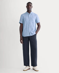 The Classic Short-Sleeve Shirt in Linen | Chambray