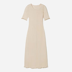 The Open Back Rib Dress | Parchment