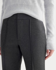 Slim Trouser in Ponte | Heathered Soot