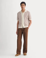 Button-Down Resort Polo | Birch/Brown