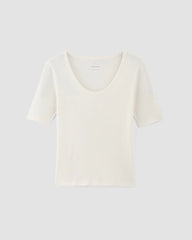 The Vintage Rib Scoop-Neck Top | Bone