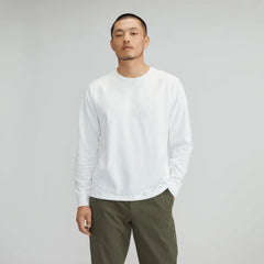 The Premium-Weight Long-Sleeve Crew | Uniform | White